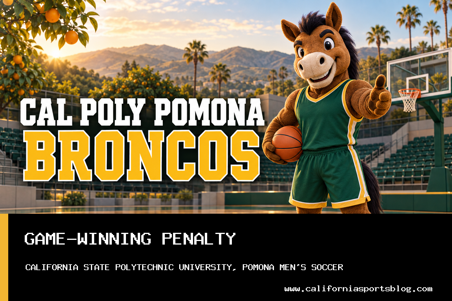 Cal Poly Pomona Broncos Men's Soccer Defeats UC Merced Bobcats 1-0 with Gamez Penalty and Chapman's Nine Saves featured image