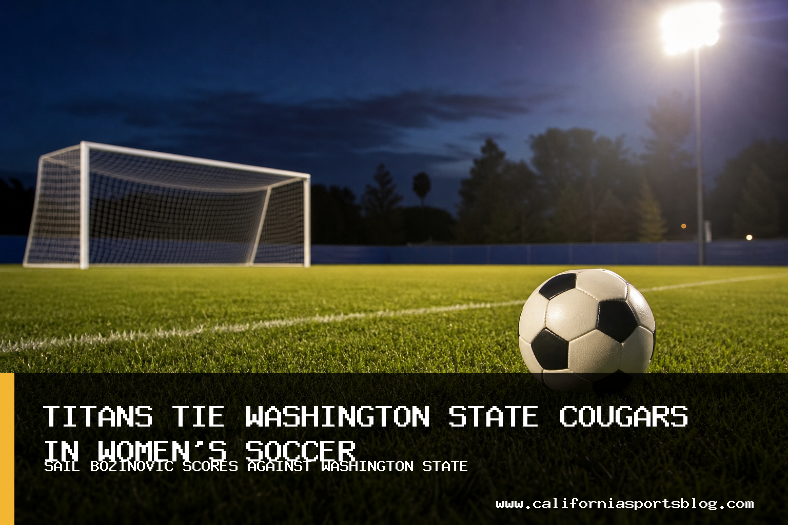 Cal State Fullerton Titans Women's Soccer Draws Washington State Cougars 1-1 at Titan Stadium featured image