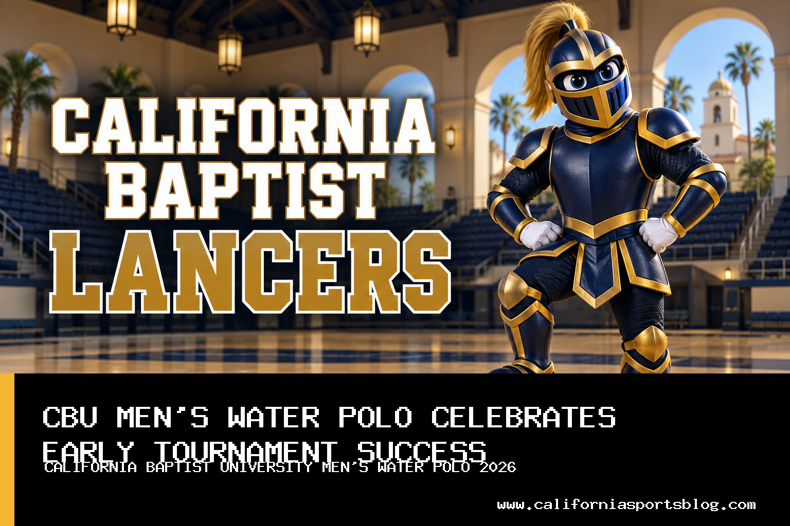 California Baptist University Men's Water Polo Sweeps Opening Day of The Joust with Wins Over Cal State Fullerton and University of Toronto featured image