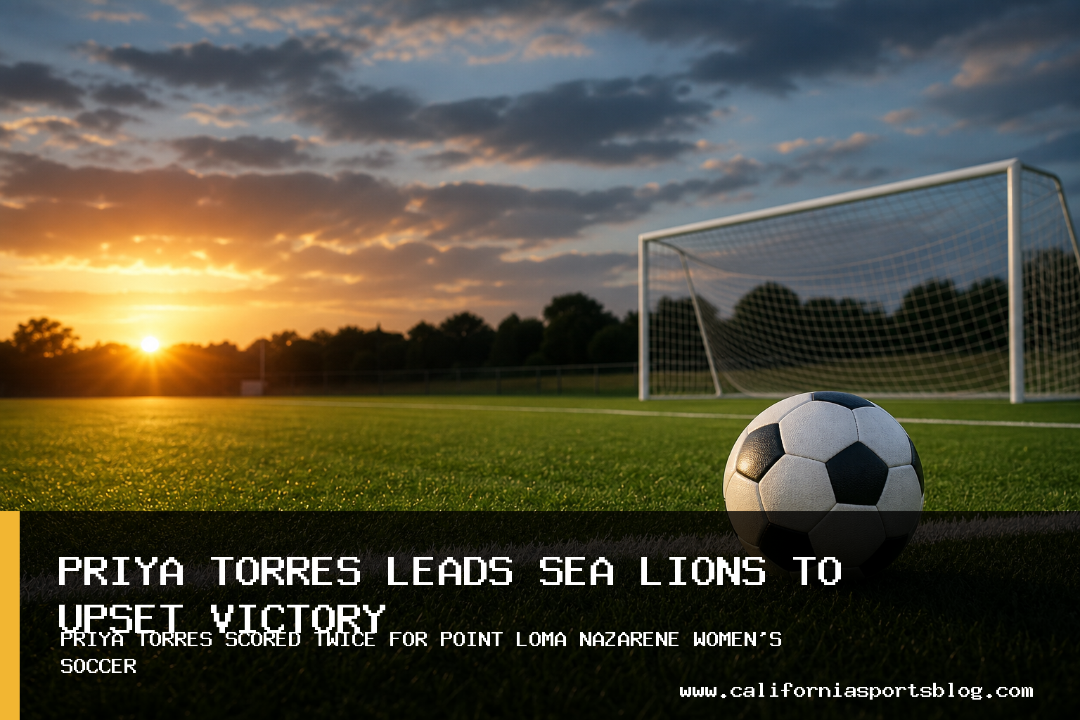 Priya Torres Leads Point Loma Nazarene University Women's Soccer to 2-1 Road Victory Over No. 14 Concordia University Irvine featured image