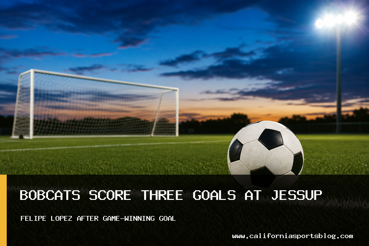 University of California, Merced Bobcats Men's Soccer Wins 3-1 at Jessup with Three Different Scorers featured image