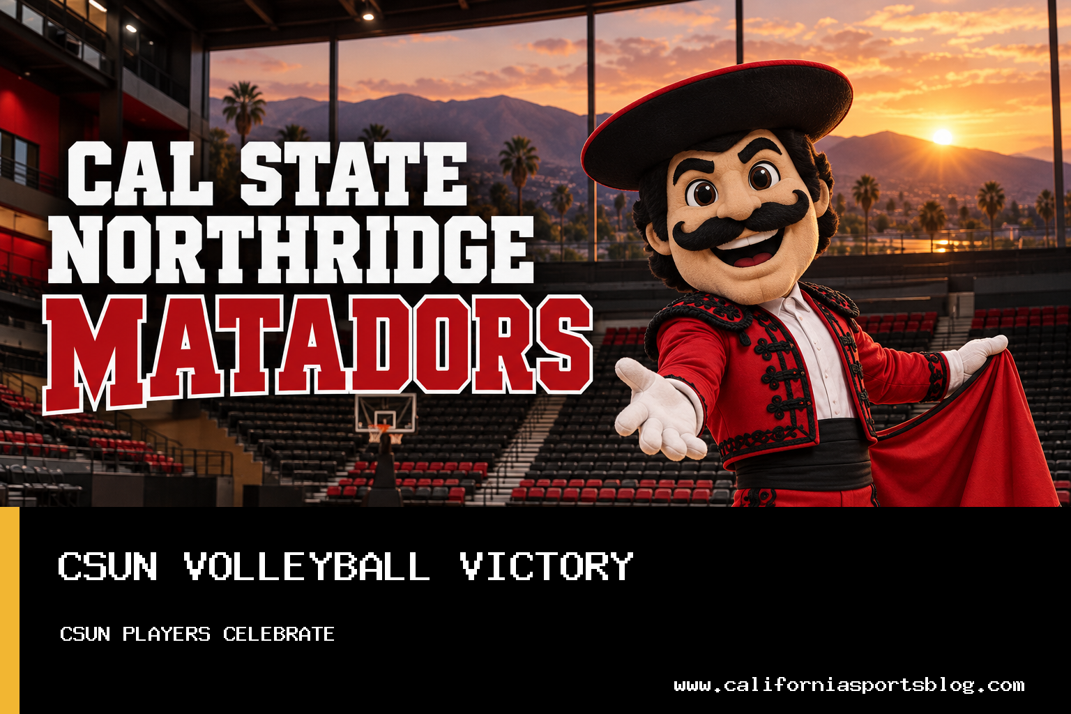 California State University Northridge Women's Volleyball Sweeps Long Beach State to Snap Opponent's 10-Match Win Streak featured image