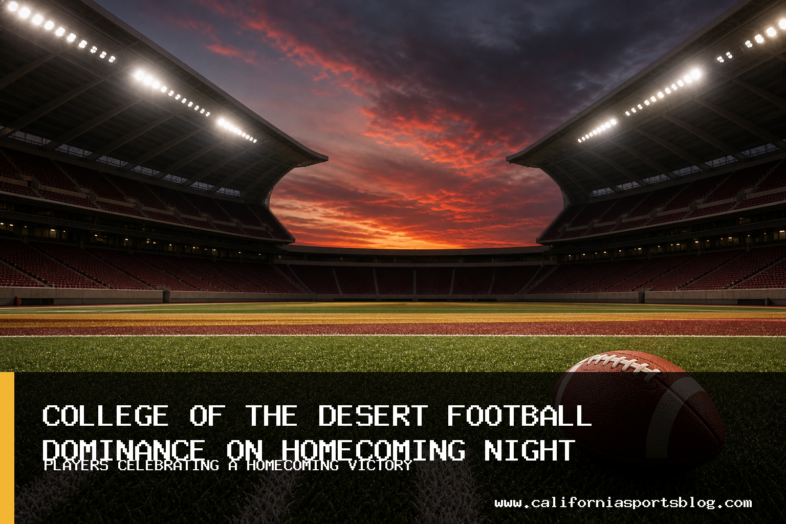 College of the Desert Roadrunners Defeat Los Angeles Valley Monarchs 58-6 in Power Outage-Shortened Homecoming Football Game featured image