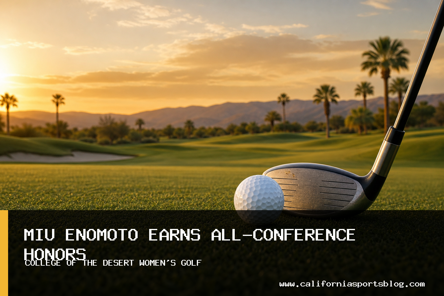 College of the Desert Women’s Golf Freshman Miu Enomoto Earns Second Team All-Orange Empire Conference Honors featured image