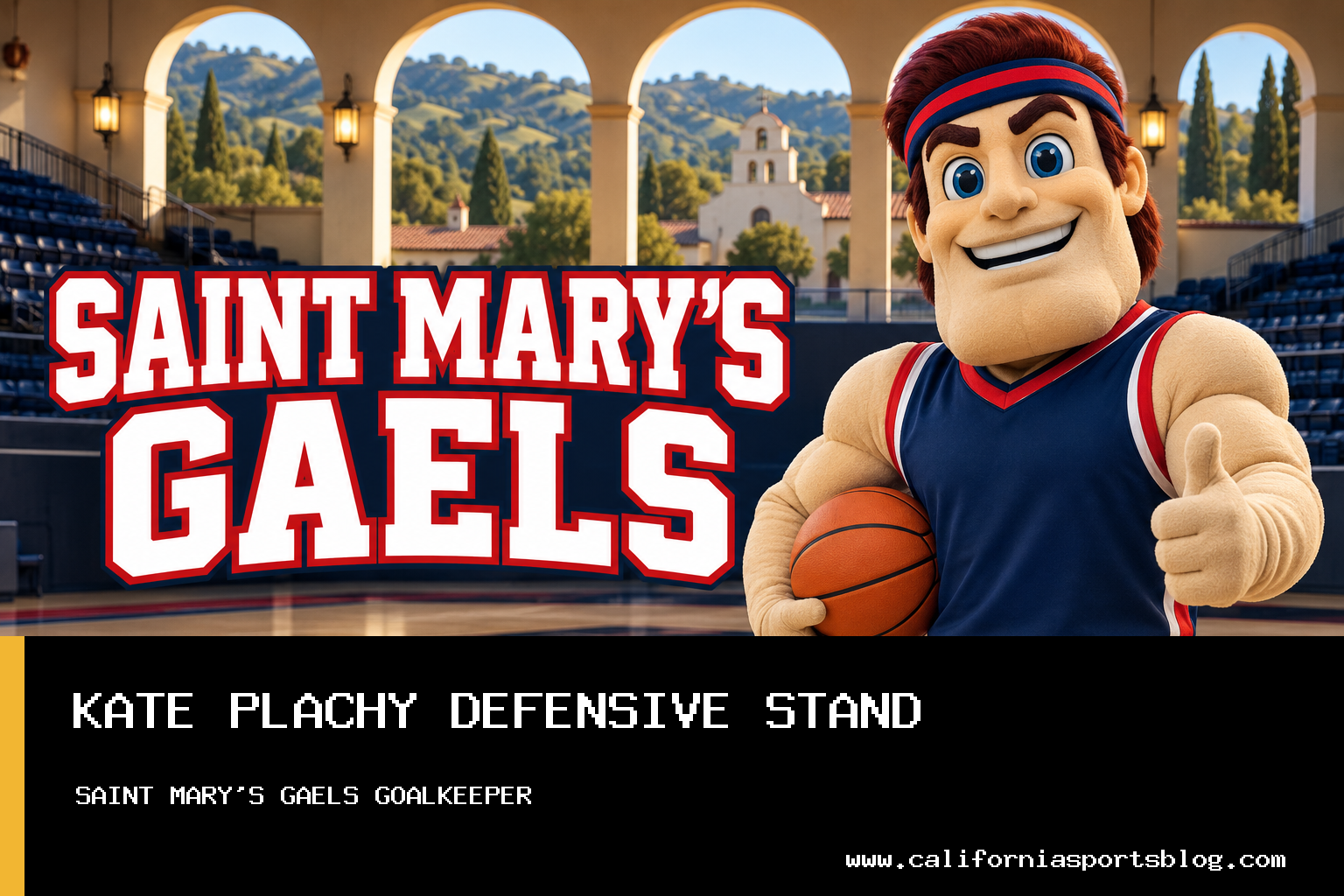 Kate Plachy Earns Third Department Student Athlete of the Week After Eight Saves in 1-1 Tie at Santa Clara for Saint Mary's College of California Women's Soccer featured image