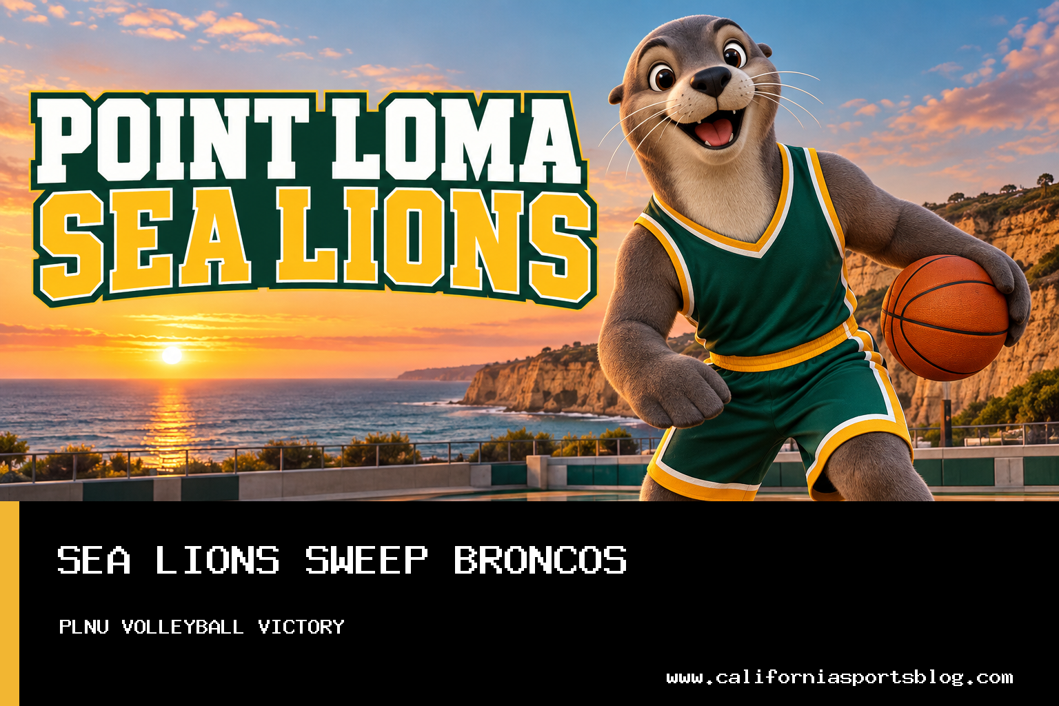 Point Loma Sea Lions Women's Volleyball Sweep No. 10 Cal Poly Pomona on Dig Pink Night featured image