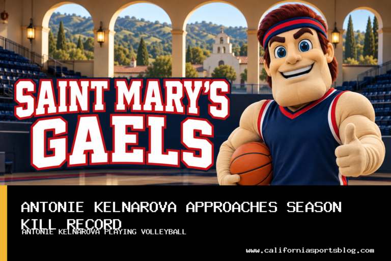 Saint Mary's Gaels Women's Volleyball Set for October 31 Match Against Pacific Tigers with Antonie Kelnarova Pursuing Record Milestone featured image
