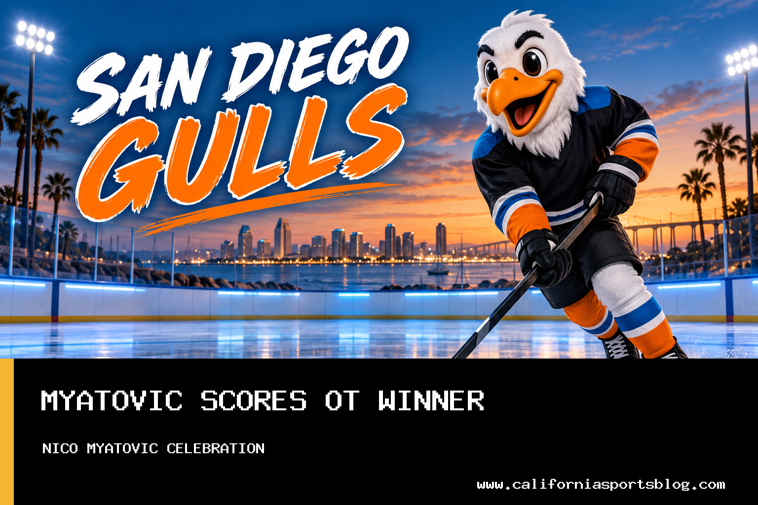 San Diego Gulls Men's Ice Hockey Win 3-2 in Overtime Against Tucson Roadrunners featured image
