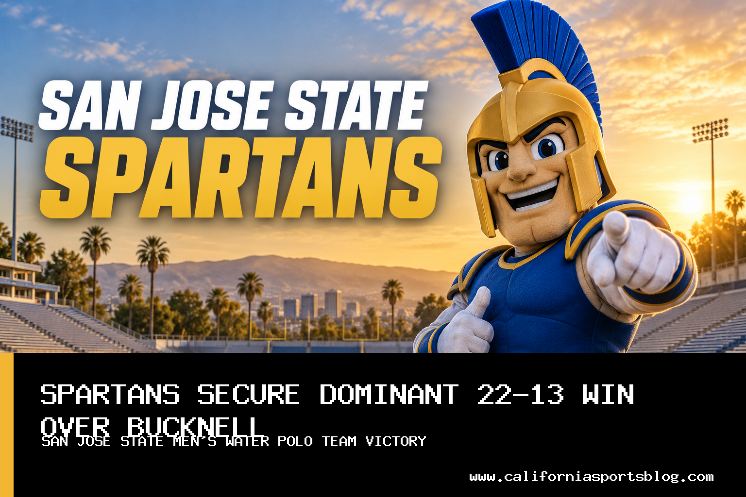 San Jose State Men's Water Polo Defeats Bucknell 22-13 Behind Sam Keightley's Five Goals and Six Assists featured image
